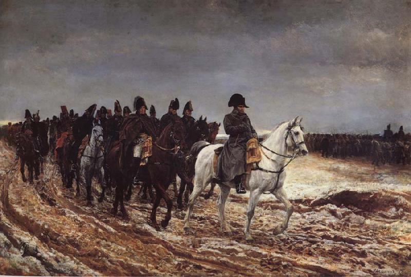 Jean-Louis-Ernest Meissonier Napoleon on the expedition of 1814 Norge oil painting art